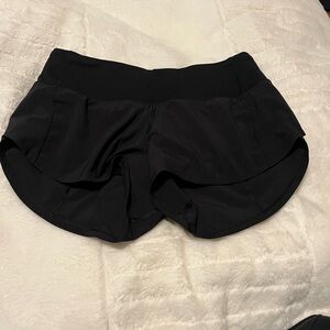 Black Lululemon Speed up shorts